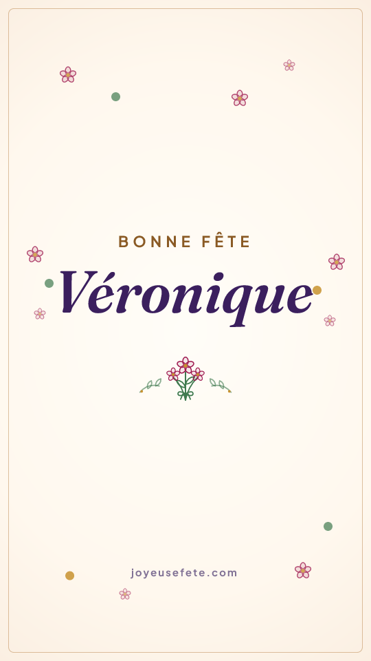 Image « Bonne fête Véronique » au format story