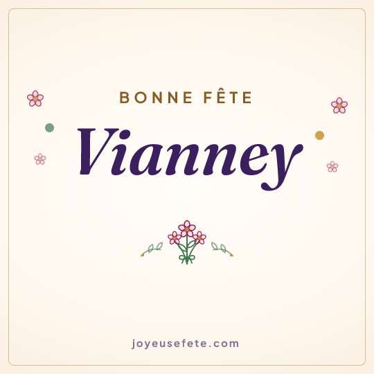 Image carrée « Bonne fête Vianney » pour WhatsApp