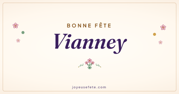 Image « Bonne fête Vianney » au format large
