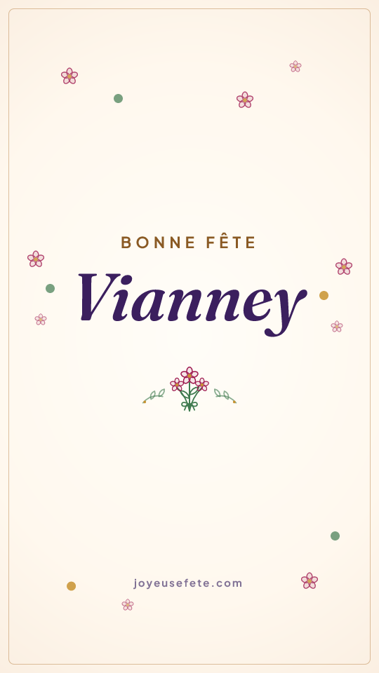 Image « Bonne fête Vianney » au format story