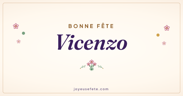 Image « Bonne fête Vicenzo » au format large