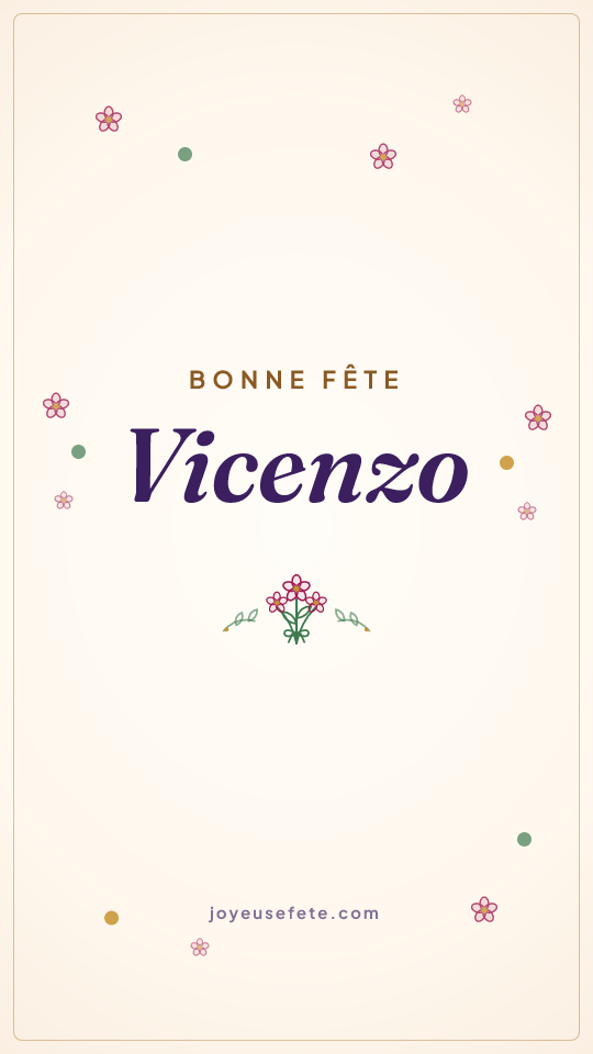 Image « Bonne fête Vicenzo » au format story