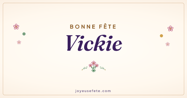 Image « Bonne fête Vickie » au format large