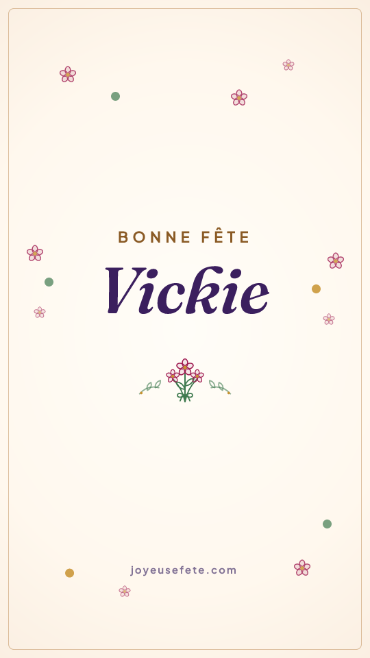 Image « Bonne fête Vickie » au format story