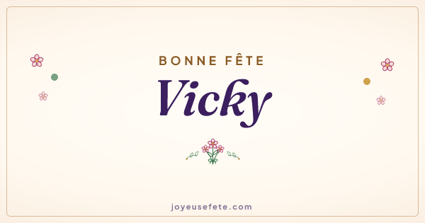 Image « Bonne fête Vicky » au format large