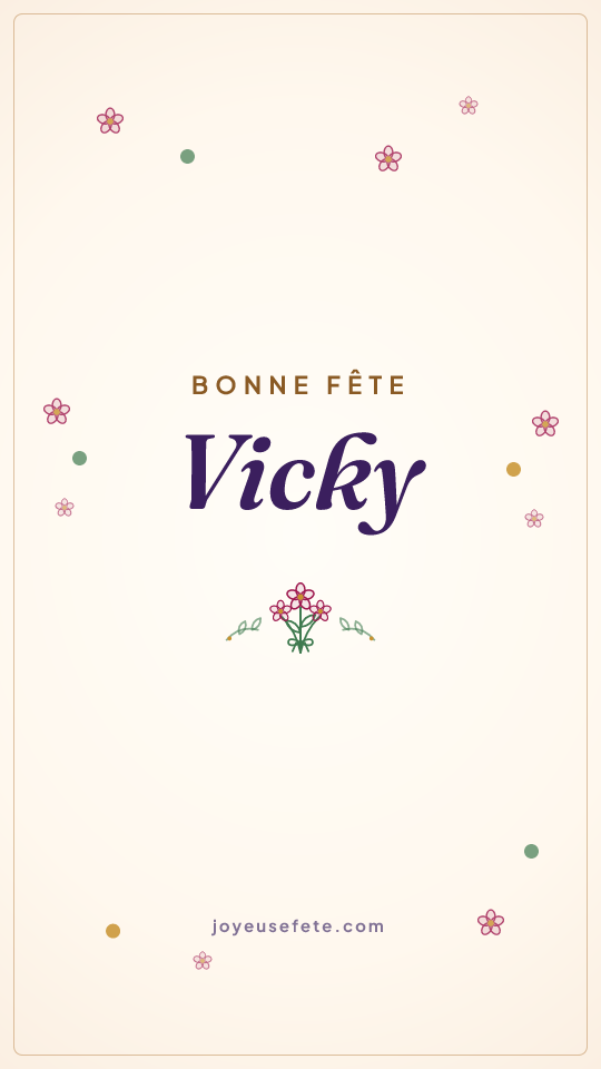 Image « Bonne fête Vicky » au format story