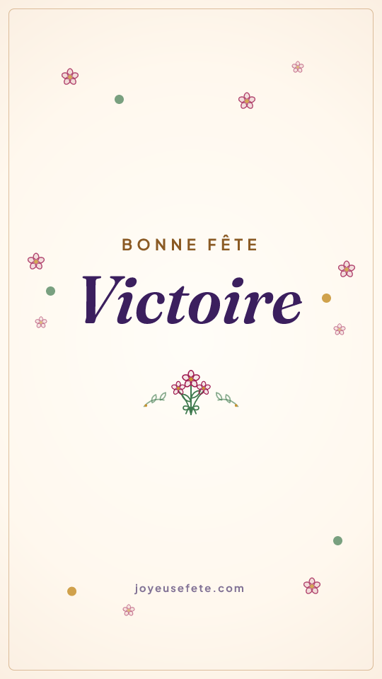Image « Bonne fête Victoire » au format story