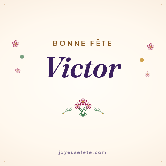 Image carrée « Bonne fête Victor » pour WhatsApp