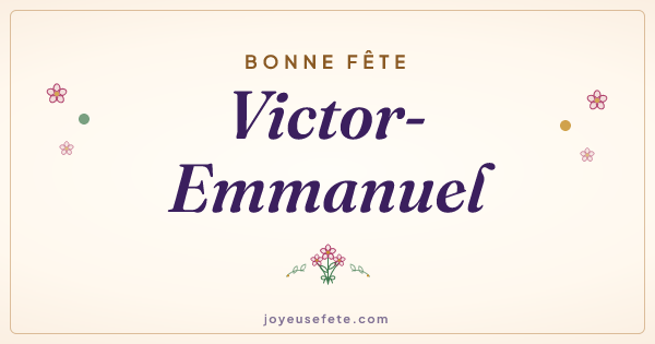 Image « Bonne fête Victor-Emmanuel » au format large