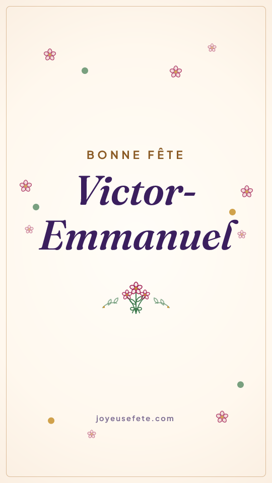 Image « Bonne fête Victor-Emmanuel » au format story