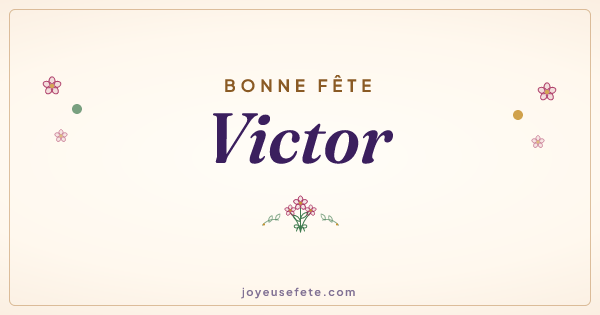 Image « Bonne fête Victor » au format large