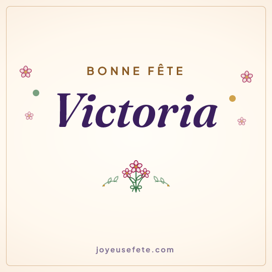 Image carrée « Bonne fête Victoria » pour WhatsApp