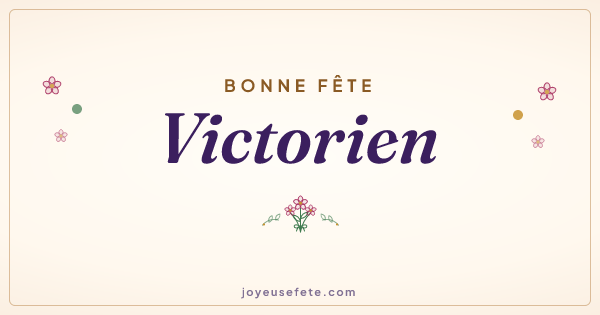 Image « Bonne fête Victorien » au format large