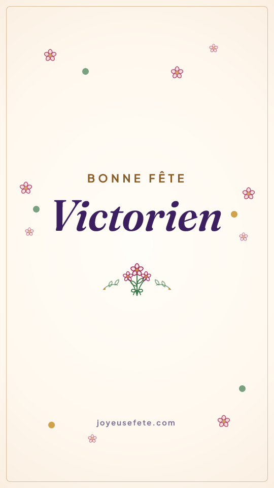 Image « Bonne fête Victorien » au format story