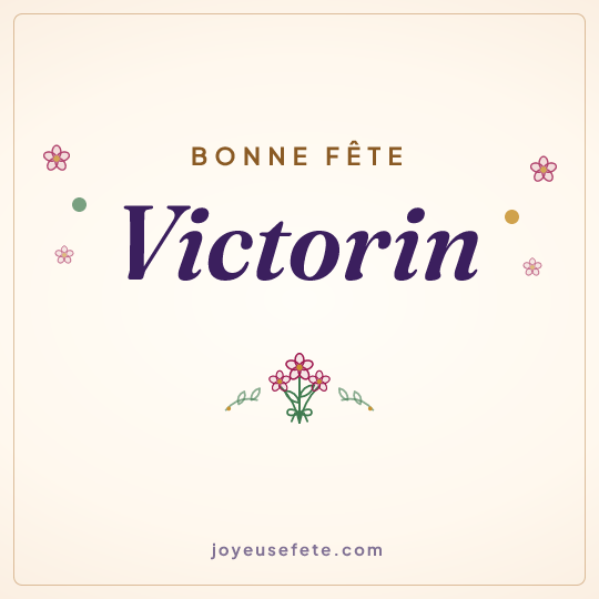 Image carrée « Bonne fête Victorin » pour WhatsApp
