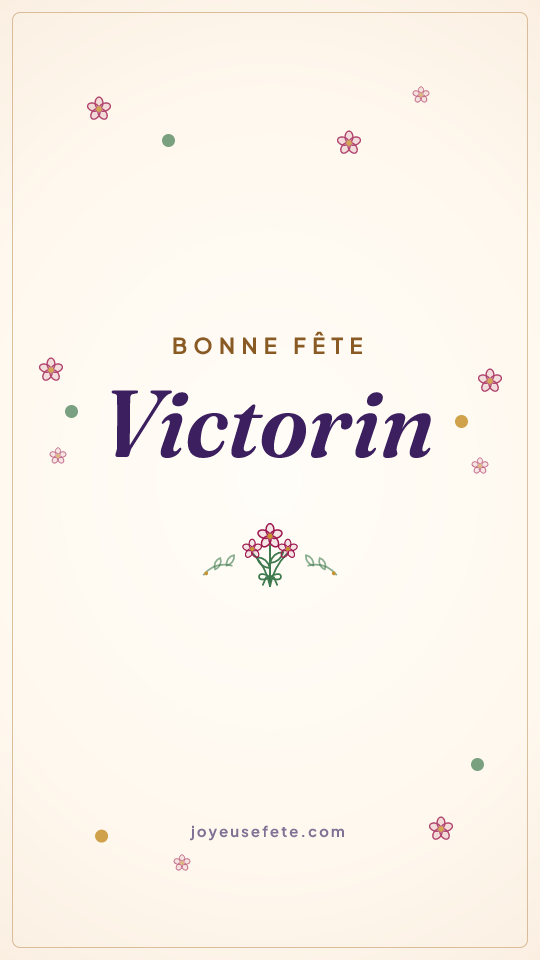 Image « Bonne fête Victorin » au format story