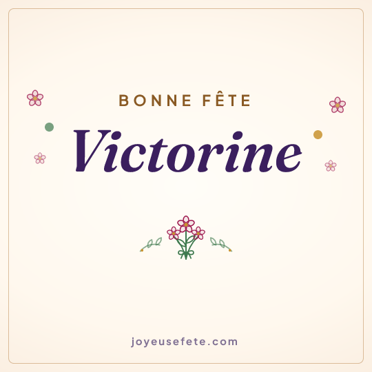Image carrée « Bonne fête Victorine » pour WhatsApp