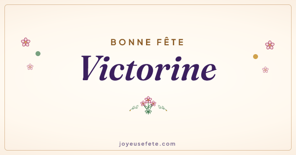 Image « Bonne fête Victorine » au format large