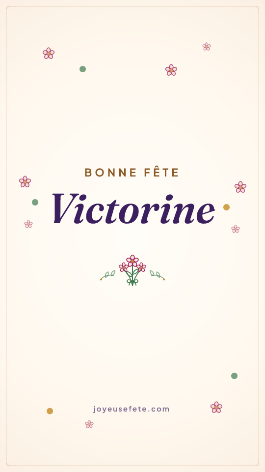 Image « Bonne fête Victorine » au format story