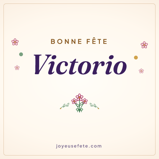 Image carrée « Bonne fête Victorio » pour WhatsApp