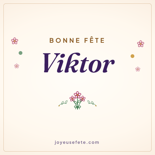 Image carrée « Bonne fête Viktor » pour WhatsApp