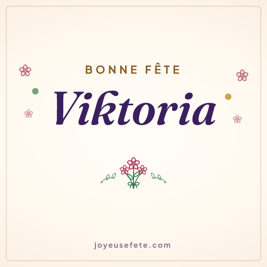 Image carrée « Bonne fête Viktoria » pour WhatsApp