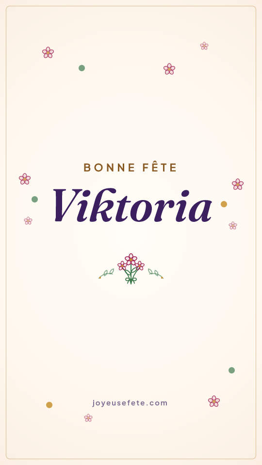Image « Bonne fête Viktoria » au format story