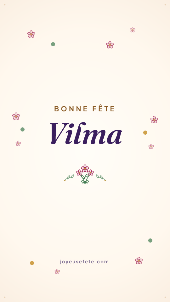 Image « Bonne fête Vilma » au format story