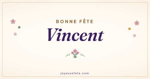 Image « Bonne fête Vincent » au format large