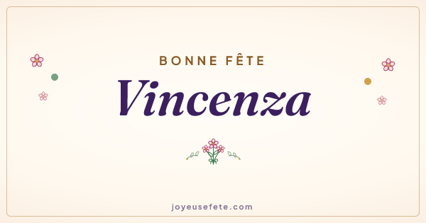 Image « Bonne fête Vincenza » au format large