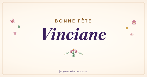 Image « Bonne fête Vinciane » au format large