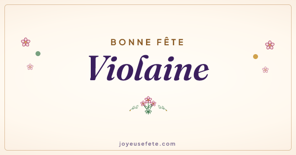 Image « Bonne fête Violaine » au format large