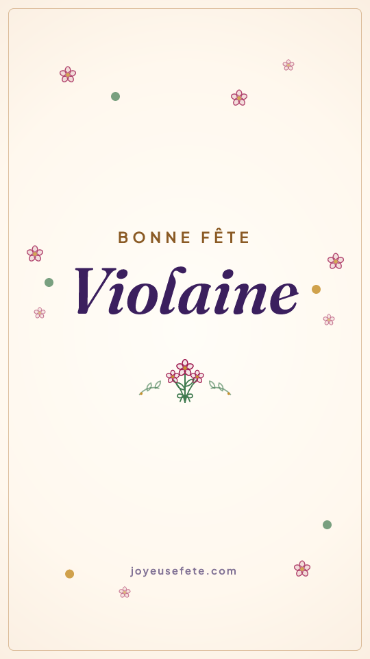 Image « Bonne fête Violaine » au format story