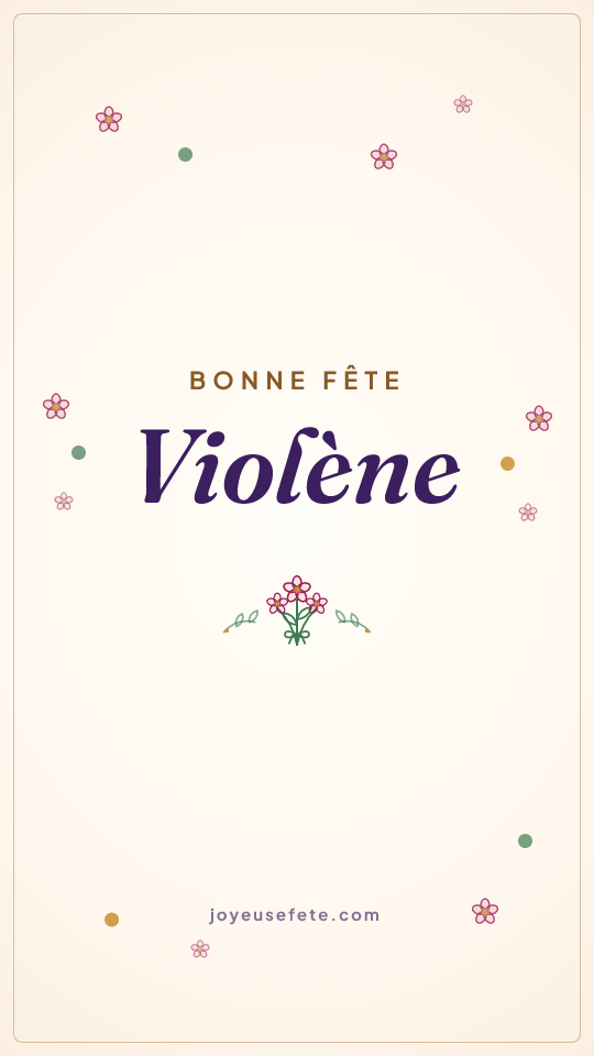 Image « Bonne fête Violène » au format story