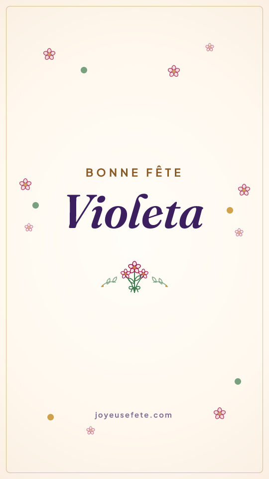 Image « Bonne fête Violeta » au format story