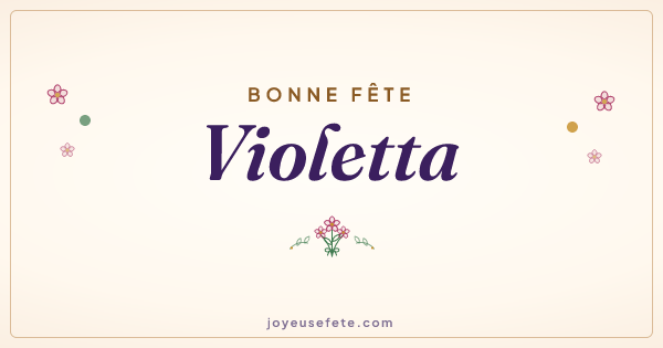 Image « Bonne fête Violetta » au format large