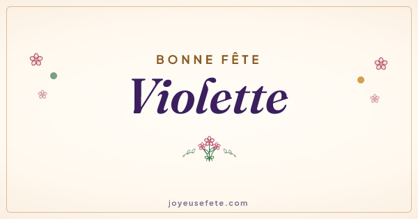 Image « Bonne fête Violette » au format large