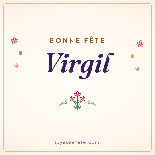 Image carrée « Bonne fête Virgil » pour WhatsApp