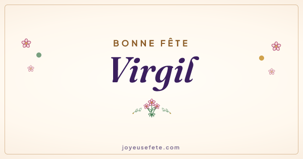 Image « Bonne fête Virgil » au format large