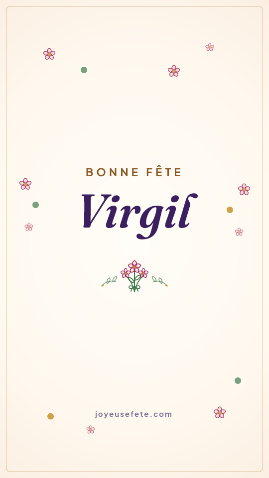 Image « Bonne fête Virgil » au format story
