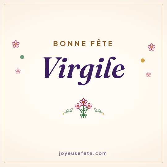 Image carrée « Bonne fête Virgile » pour WhatsApp