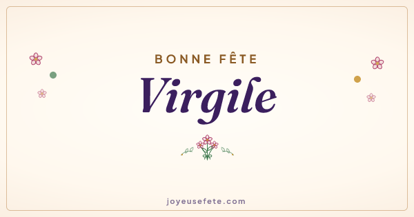 Image « Bonne fête Virgile » au format large