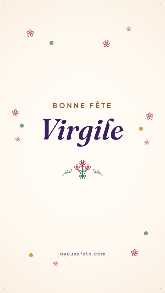 Image « Bonne fête Virgile » au format story