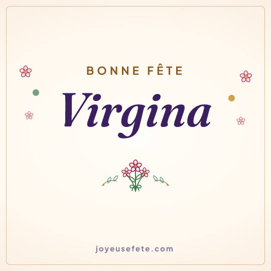 Image carrée « Bonne fête Virgina » pour WhatsApp