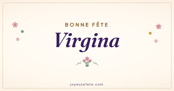 Image « Bonne fête Virgina » au format large