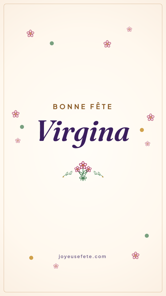 Image « Bonne fête Virgina » au format story