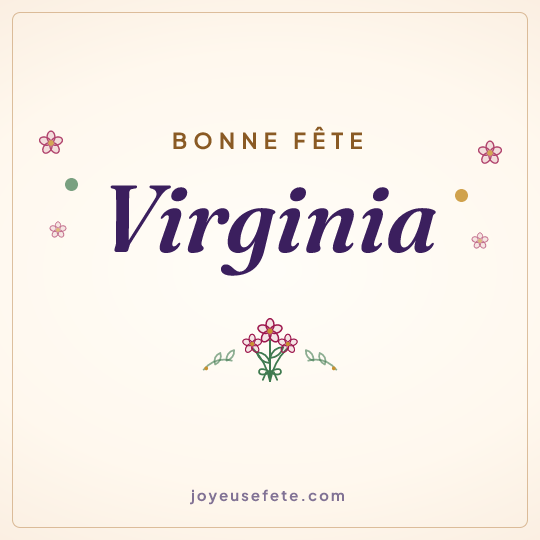 Image carrée « Bonne fête Virginia » pour WhatsApp
