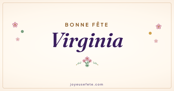 Image « Bonne fête Virginia » au format large