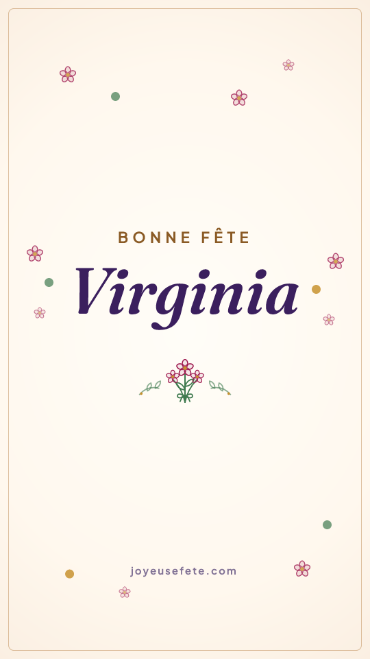 Image « Bonne fête Virginia » au format story