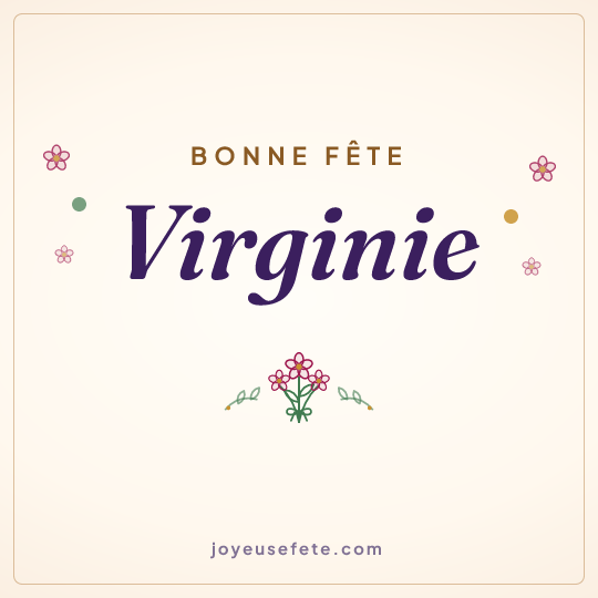 Image carrée « Bonne fête Virginie » pour WhatsApp